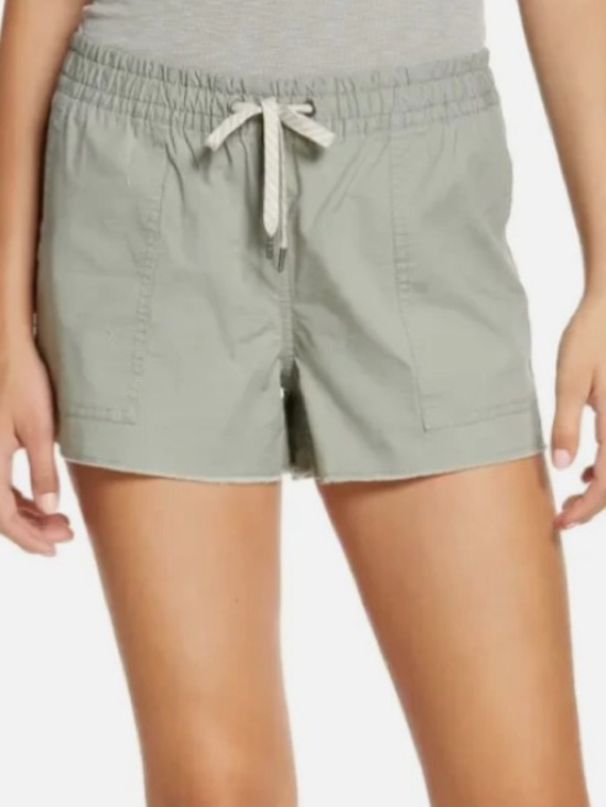 Vuori Pants - Vuori Women's Vintage Ripstop Drawstring Utility Shorts in Eucalyptus XL